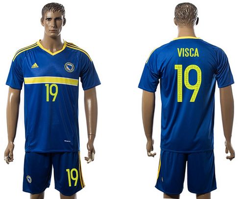 Bosnia Herzegovina #19 Visca Home Soccer Country Jersey - Click Image to Close